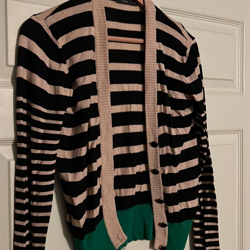 Striped cardigan with buttons - Picture 4 of 6